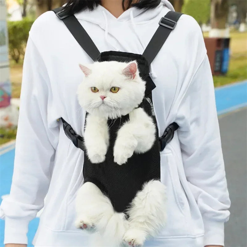 Portable Breathable Cat Bag Pet Travel Tote Bag Backpack For Carrying Pets On Both Shoulders Outdoor Travel Set For Cats And Dog